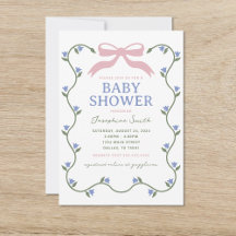 Bow con Baby Shower de Vine de Flor