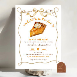 Invitación Bow Coquette Pie baby shower invitation