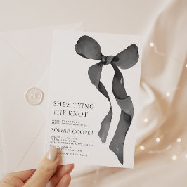 Invitación Bow elegante está atando la ducha nupcial