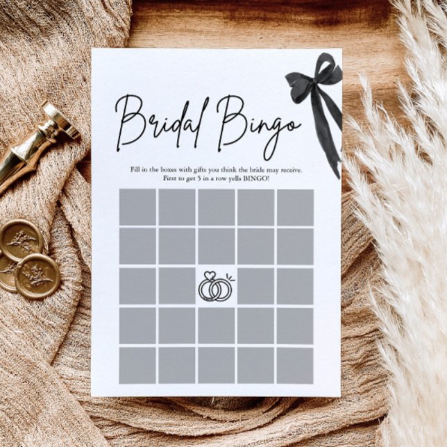 Invitación Bow está atando el juego de Bingo de Ducha Bridal  (Subido por el creador)