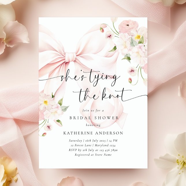 Invitación Bow está atando la ducha nupcial (Subido por el creador)