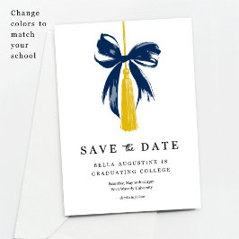 Invitación Bow Graduation Save the Date High School College