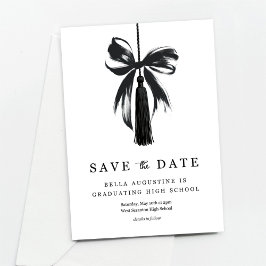 Invitación Bow Graduation Save the Date High School College