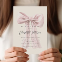 Bow Rosa Ducha Mínima Bridal