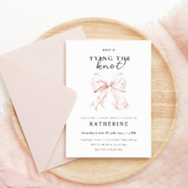 Invitación Bow rosa: está atando la ducha nupcial