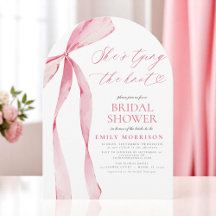 Bow rosa: está atando la ducha nupcial