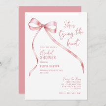Bow rosa: está atando la ducha nupcial