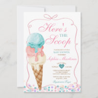 Bow rosado Aquí está el Baby Shower de Scoop Ice C