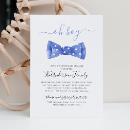 Invitación Bow Tie Baby Shower Por Correo A Larga Distancia