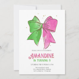 Invitación Bow Witches Girl Birthday Magical Party 