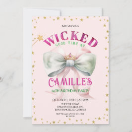 Invitación Bow Witches magical Birthday Party  Invitation