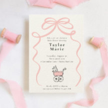 Bow y Carrito para bebés | Baby Shower chica
