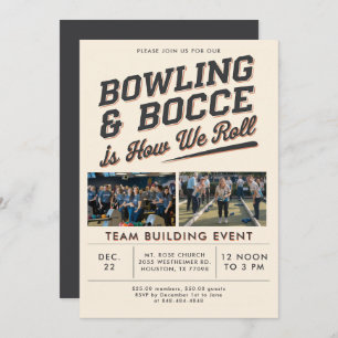 Invitación Bowling Bocce Team Building Church Business Photo