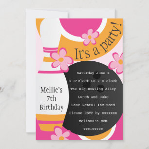 Invitación Bowling Brightly