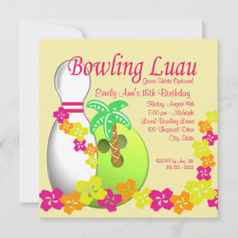 Invitación Bowling Luau