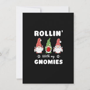 Invitación Bowling Rollin 'Con Mis Gnomies Divertido Gnome Pr