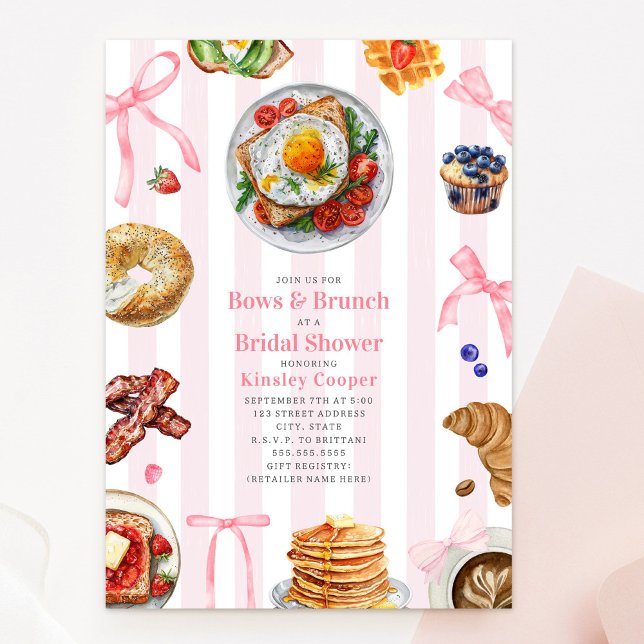 Invitación Bows + Brunch Bridal Shower (Subido por el creador)