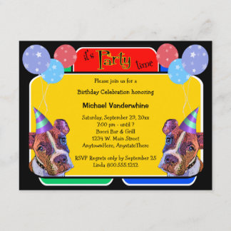 Invitación Boxeadores de arte pop Barquero de cumpleaños
