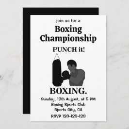 Invitación Boxing Sport Punch It Boxing Sports Sports