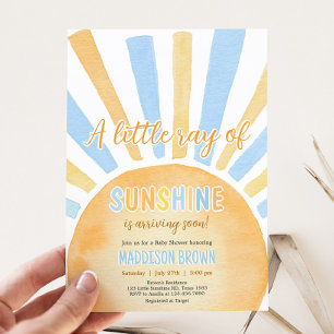 Invitación Boy A Little Ray of Sunshine Baby Shower