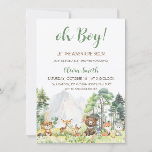 Invitación Boy Adventure Baby Shower