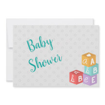 Boy Baby Shower con bloques ABC