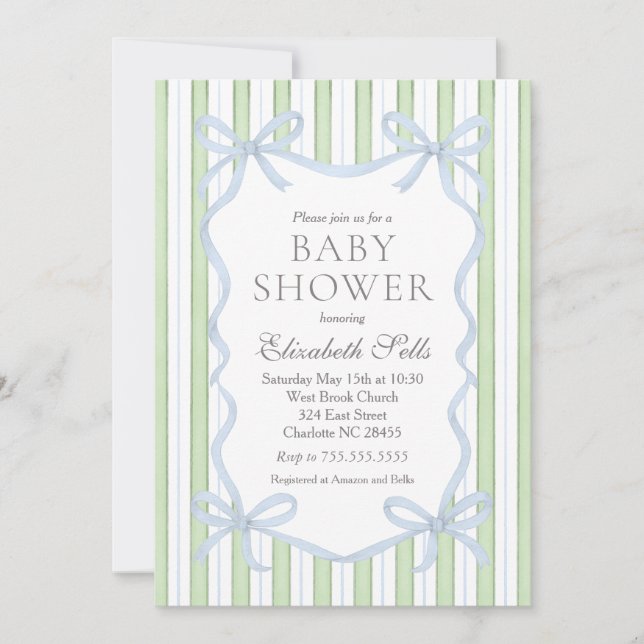 Invitación Boy Baby Shower Invitation, Boy baby shower (Anverso)