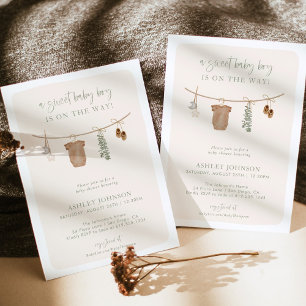 Invitación Boy Baby Shower Invite Boho Baby Shower Boy