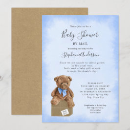 Invitación Boy Bear Baby Shower por correo