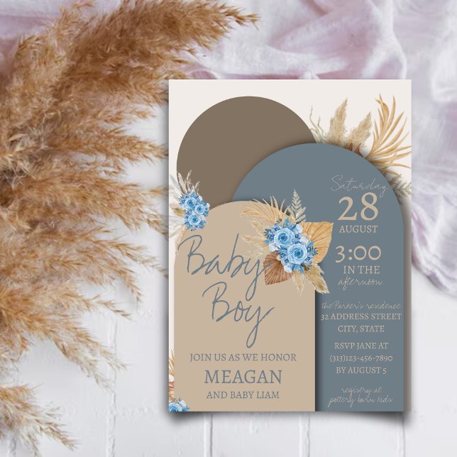 Invitación Boy Bohemian Baby Shower (Subido por el creador)