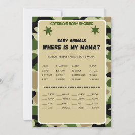 Invitación Boy Camo Baby Shower - Nombre editable, 5x7