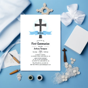 Invitación Boy First Holy Communia