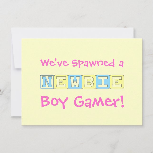 Invitación Boy Gamer Baby Shower (Anverso)