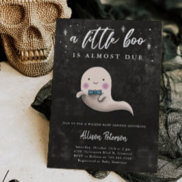 Invitación Boy Ghost Halloween Baby Shower Little Boo