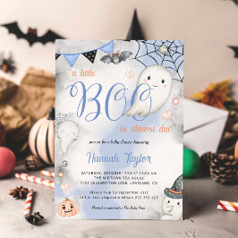 Invitación Boy Ghost Little Boo Se Debe A Baby Shower De Hall