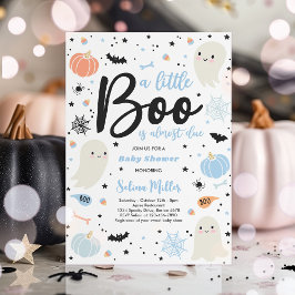 Invitación Boy Ghost Little Boo Se Debe A Baby Shower De Hall