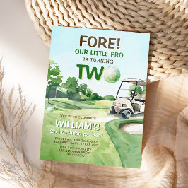 Invitación Boy Golf Par-tee 2º cumpleaños