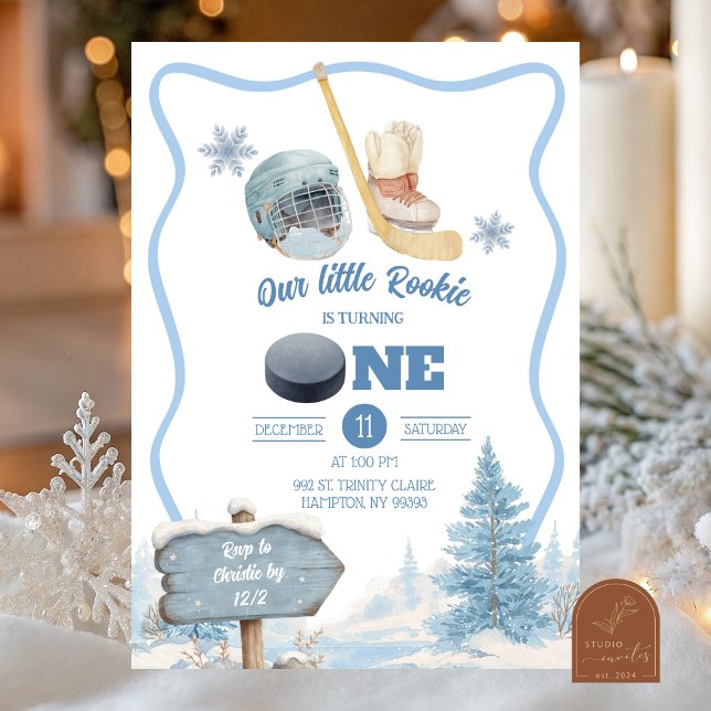 Invitación Boy Hockey Birthday Invitation (Subido por el creador)