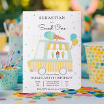 Invitación Boy Ice Cream Truck Sweet One First Birthday Fiest<br><div class="desc">Ice Cream Truck Sweet One First Birthday Party Invitación Todos los diseños son © PIXEL PERFECTION FIESTA LTD</div>