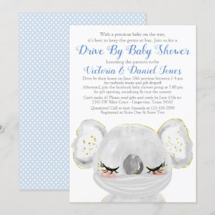 Invitación Boy Koala con Máscara manejada por Baby Shower