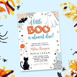 Invitación Boy Little Boo Fantasma Baby Shower
