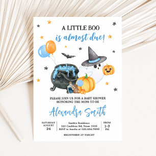 Invitación Boy Little Boo Ghost Baby Shower
