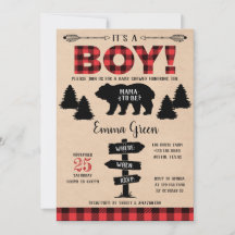 Boy Lumberjack Baby Shower