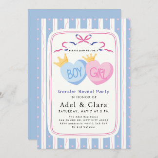 Invitación Boy or Girl Gender Reveal Invitation