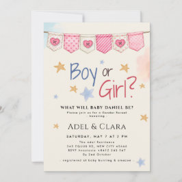Invitación Boy or Girl Gender Reveal Invitation
