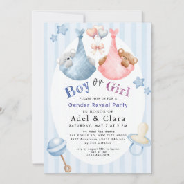 Invitación Boy or Girl Gender Reveal Invitation