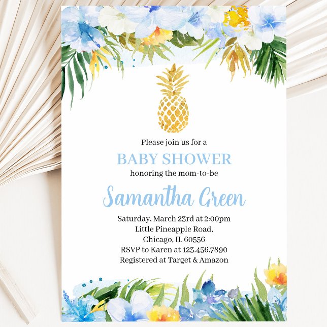 Invitación Boy Pineapple Baby Shower (Subido por el creador)