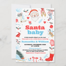 Invitación Boy Santa Baby Baby Shower