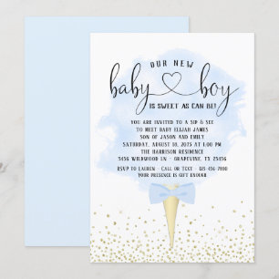 Invitación Boy Sip Véase Cotton Candy Baby Shower