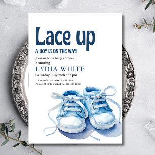 Invitación Boy Sneakers Baby Shower, abre Baby Shower